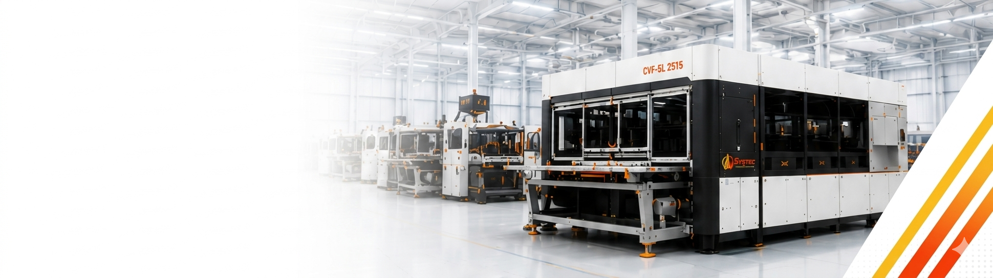 Industrial manufacturing facility with advanced machines